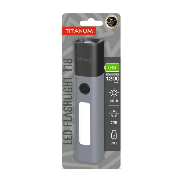 Світлодіодний ліхтарик TITANUM TLF-T18 200Lm