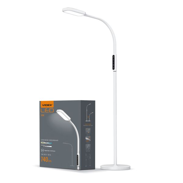 LED торшер білий VIDEX TF07W 14W