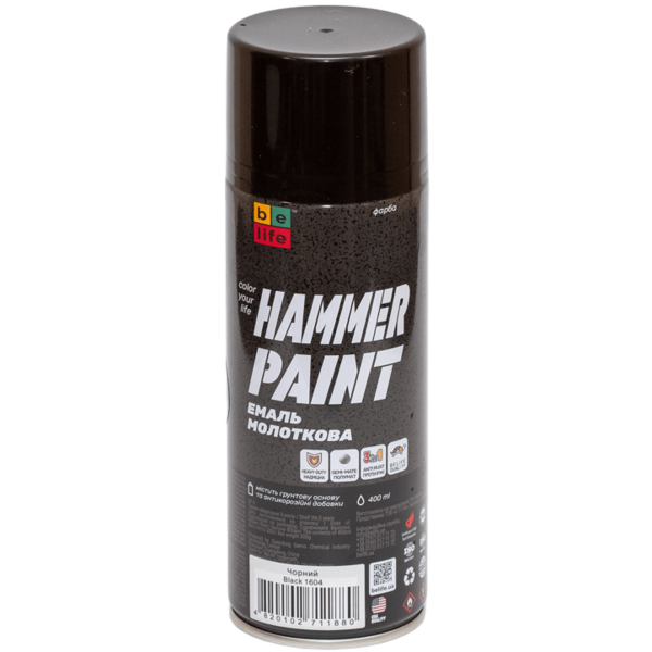 Фарба молоткова Belife Hammer Paint чорна