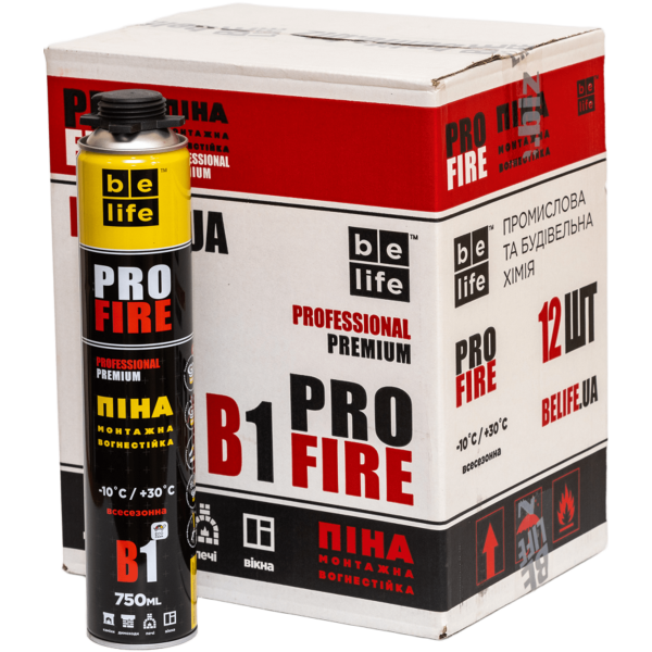 Піна монтажна вогнестійка BeLife PROFIRE