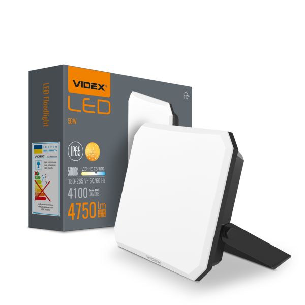 Прожектор LED VIDEX F3 50W 5000K 220V Black (VLE-F3-0505)