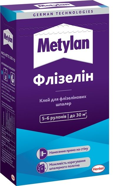 Клей для шпалер Metylan флізелін /250 г/