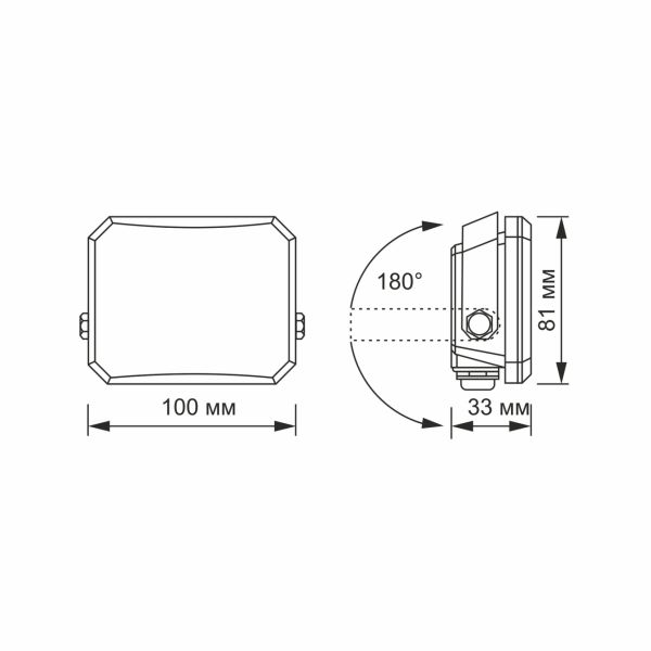 Прожектор LED VIDEX F3 10W 5000K 220V Black (VLE-F3-0105B)