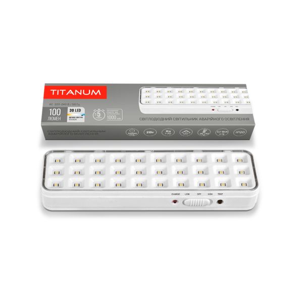 Світильник аварійний LED TITANUM 30W 6500K (TL-ЕМ1106)
