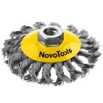 Щітка конусна плет. сталь /115 мм/ NOVO TOOLS