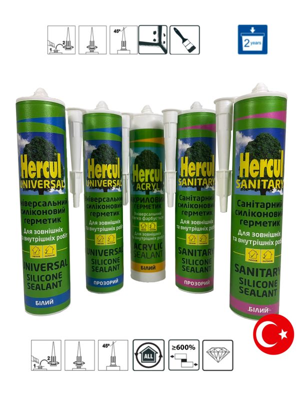 Акриловий герметик Hercul білий 280 мл