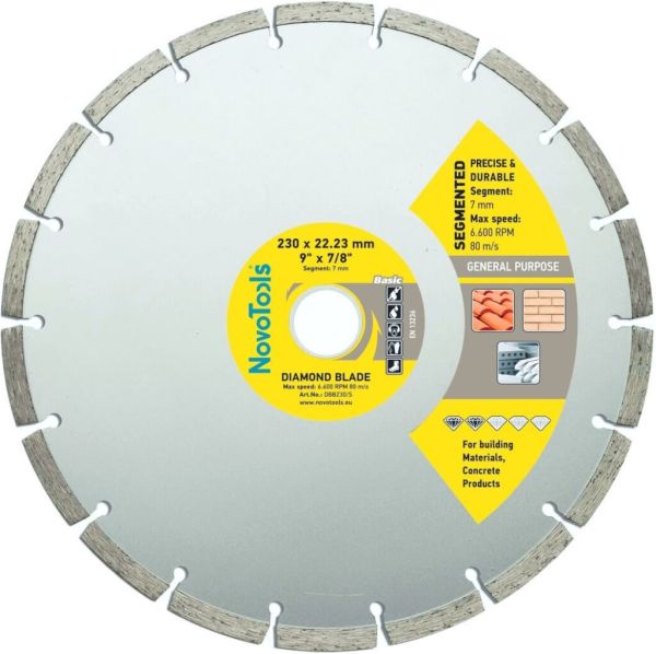 Диск алмазний Novoabrasive /230*7*22.23/ СЕГМЕНТ